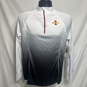 IOWA STATE CYCLONES COLOSSEUM MAGIC LIGHTWEIGHT FITTED 1/4 ZIP TOP WOMENS Size L
